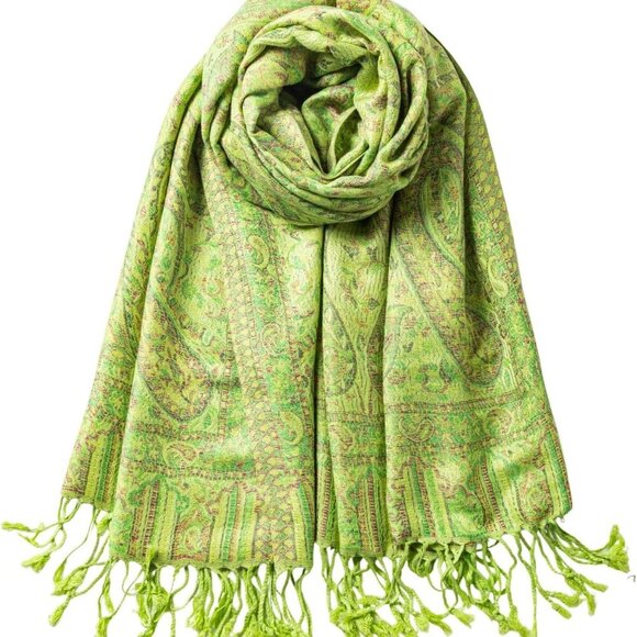Women Pashmina Feel Shawl Wrap Reversible Soft Silky Scarf for Fashion - Picture 1 of 7